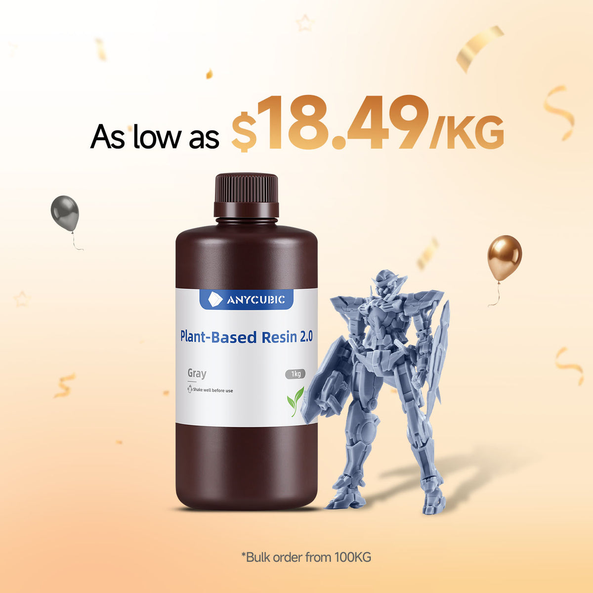 Plant-Based UV Resin 2.0 10-100kg Deals