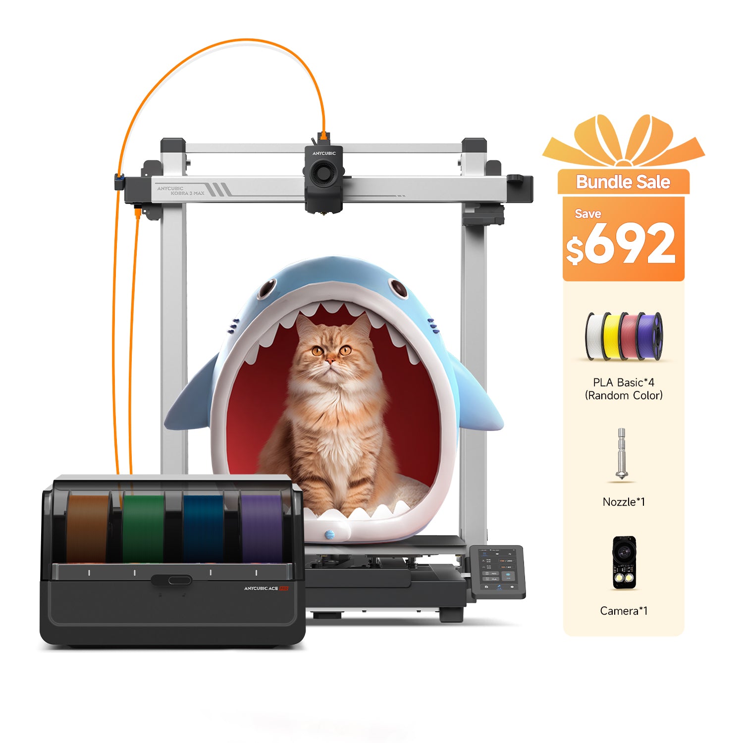 Kobra 3 Max Combo PLA Basic 4-Color Bundle