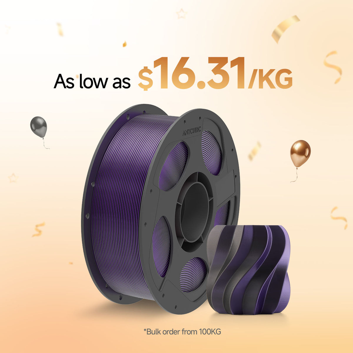 PLA Silk Dual/Tri-Color 10-100kg Deals